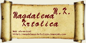 Magdalena Krtolica vizit kartica